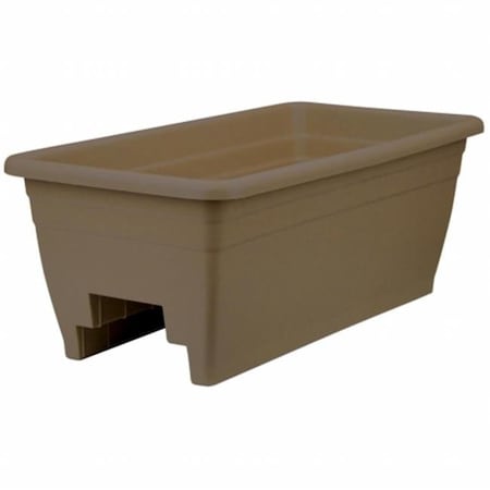 Myers Industries Inc Myers Industries Inc AKRSPX24DB0E21 Akro 24 in. Deck Rail Box Planter Chocolate AKRSPX24DB0E21